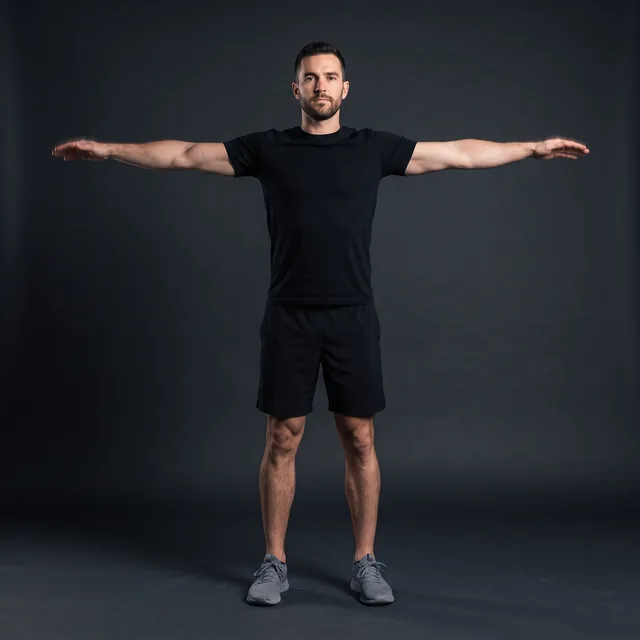 A person doing arm circles