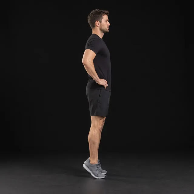 A person doing calf raises