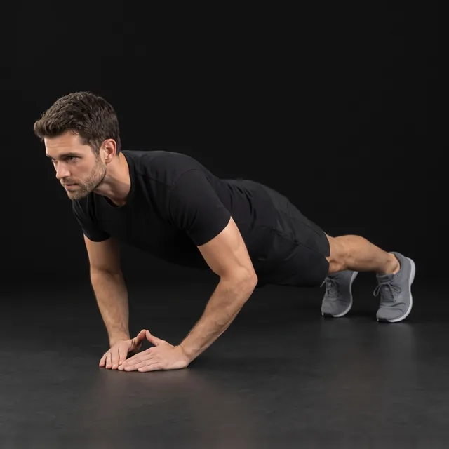 A person doing diamond push-ups