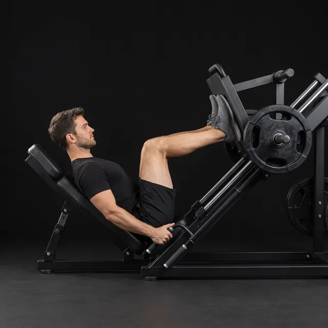 A person doing leg press