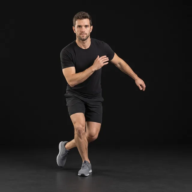 A person doing skater hops